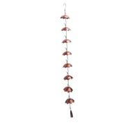 Chaîne de Pluie pour Parapluie, 39,4 Pouces, Décorative, en Fer, 8 Tasses, pour Jardin, Patio, Décoration Extérieure