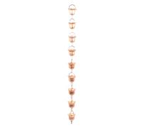 Chaîne de Pluie Suspendue en Cuivre, élégante et Efficace, 1m, pour Temple de Jardin, Cour, Chaîne de Capteur de Pluie Résistante aux Intempéries pour Décoration Extérieure (en Forme de