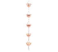 Chaîne de Pluie Suspendue en Cuivre, élégante et Efficace, 1m, pour Temple de Jardin, Cour, Chaîne de Capteur de Pluie Résistante aux Intempéries pour Décoration Extérieure (en Forme de