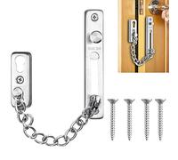 Chaine de Porte,entrebailleur de Porte,Securite Porte Entree,Verrou Porte interieure,Chainette Porte Entrée,Chaine de Porte Securite,en Acier Inoxydable 304 (argenté)
