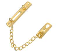 Chaîne de Protection de Porte Verrou Antivol, en Acier Inoxydable | Installation Simple avec Vis de Fixation, pour Portes en Bois et D'entrée, Finition Polie, Or