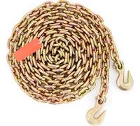 Chaîne de remorquage 9,53mm x 6m - Chaîne de débardage 3220kg de capacité de charge - Chaîne d'attache G80 pour le transport - Chaîne forestière en acier - Chaîne en acier robuste pour le levage, le c