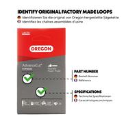 Chaîne de scie Oregon AdvanceCut™ pour Bosch, Ryobi, Mitox, Black & Decker de...
