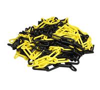 Chaîne de signalisation plastique jaune/noir 6 mm longueur 25 m