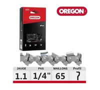 Chaine de tronçonneuse 1/4 1,1mm 65 maillons entraineurs - OREGON - 24AP065E