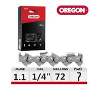 Oregon Chaîne de tronçonneuse 24AP072E – 1/4" 1,1 mm, 72 maillons pour guide 35 cm compatible Stihl