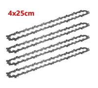Chaîne de Tronçonneuse 25cm - 4 Pièces - Pas 3/8 LP 1 1 mm 40TG pour Dolmar AS1925Z Makita DUC254Z
