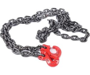 Chaîne d'haltérophilie, acier allié, diamètre 8 mm, longueur 3 m, capacité de charge 2 T, crochet pour chariot élévateur à fourche