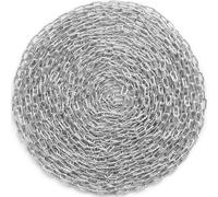 VEVOR Chaîne à Maillons en Acier au Carbone Galvanisée, 5,1 mm x 30,48 m, Capacité de Charge 498 kg, 2 Connecteurs Rapides, Chaîne pour Remorquage, Suspension, Camping, Attacher Animaux de Compagnie
