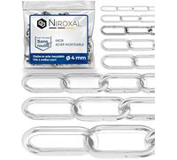 Chaîne inox A4 / 316 4 mm - 10 m - lot de 1 - chaîne polyvalente extérieure - extérieur qualité marine