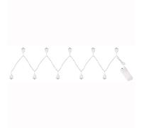 Chaîne lumineuse décoration de Noël diamants design chaîne lumineuse lumière décorative, plastique argenté, batterie 10x LED 3000K blanc chaud, L 120 cm