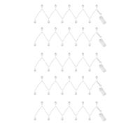 Chaîne lumineuse décoration de Noël diamants design chaîne lumineuse lumière décorative, plastique argenté, batterie 5x 10 LED 3000K blanc chaud, 5x L 120 cm