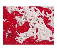 Chaine plastique rouge/blanche 25m nø8 eco TALIAPLAST - 530100