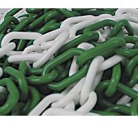 CHAINE PLASTIQUE VERTE/BLANCHE Nø6 (SAC DE 25M) TALIAPLAST - 530113