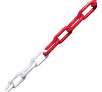 Chaine polyéthylène usage courant diamètre 8 mm x 5 m rouge et blanc