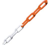 Chaine polyéthylène usage courant diamètre 8 mm x 5 m rouge fluo et blanc
