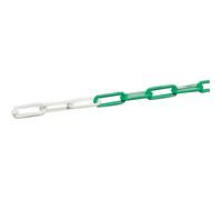 Chaine polyéthylène usage courant diamètre 8 mm x 5 m vert et blanc