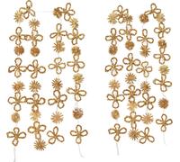 Chaîne solaire en paille 140 cm, lot de 2