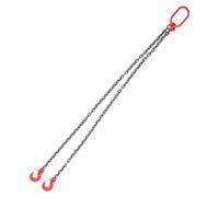 Chaînes de levage - 2 mètres - 8 mm - 2 crochets - Réglable - Pour grues - Capacité de charge : 3 tonnes