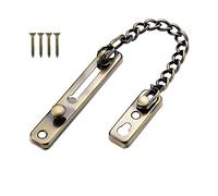 Chaînes de porte en acier inoxydable, limiteur de porte avec vis, entrebâilleur de porte extérieur et intérieur pour portes et fenêtres en bois et UPVC