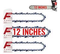 Chaînes de scie de 30 cm (12 pouces), lot de 3, épaisseur 1,1 mm, chaînes 3/8 inch LP 44TG pour scies à chaîne