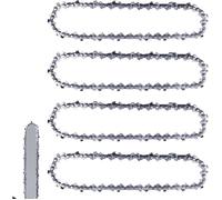 Chaînes de tronçonneuse - Lot de 4 - 25 cm - 3/8"" LP - 40 maillons - Anti-retour - Einhell & Husqvarna