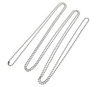 Chaînette Métallique à Billes 3 Mètres avec Boucle pour Store Enrouleur | Lot de 1 Set, Raccord Inclus, Argenté, Usage pour Remplacement de Chaînette de Volet