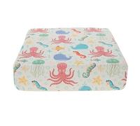 Chair Cushion, Kitchen Chair Booster Seat, Non-Slip Material 14.17x12.6x3.54 In, Washable Safety Belt, Comfortable Padded Design, Toddler Dining Cushion for Travel, Restaurants