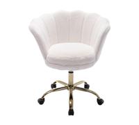 CHAIRUS Ya-Home Chaise de bureau pivotante à hauteur réglable en forme de coquillage - Blanc