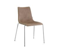 Chaise 4 Pieds Assise rembourré Empilable Sans Accoudoirs Scab Zebra Pop 2640 M1 05 Brun Vison