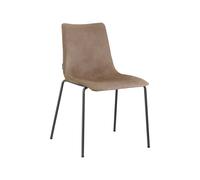 Chaise 4 Pieds Assise rembourré Empilable Sans Accoudoirs Scab Zebra Pop 2640 VA M1 05 Brun Vison