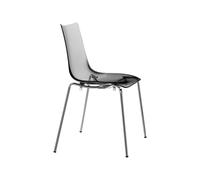 Chaise 4 Pieds Empilable Sans Accoudoirs Scab Zebra Antichoc 2273 183 Transparent fumé