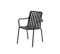Chaise à accoudoirs Casablanca noir 58x84.2x59 cm