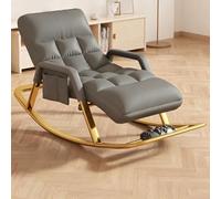 Chaise à Bascule Adulte Confortable,Fauteuil Relax Inclinable avec Repose-Jambes et Rouleaux de Massage,Rembourrage Coton Poupée,Structure Acier Carbone I