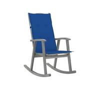 vidaXL Chaise à bascule avec support Gris Bois massif Acacia