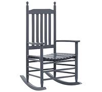 Chaise à bascule avec siège incurvé Gris Bois de peuplier