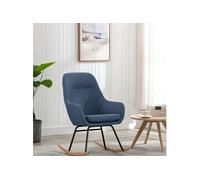 vidaXL Chaise à bascule en tissu bleu