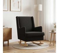 vidaXL Chaise à Bascule Rose 62 x 80 x 85 cm Tissu en Laine de Mouton, Chaise Berçante Moderne, Fauteuil Doux avec Coussins, Style Détente Élégant pour Intérieur, Mobilier Relax