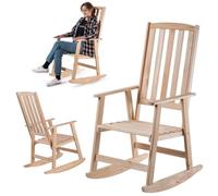 Chaise À Bascule En Bois Naturel Kadax