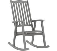 Chaise à bascule Gris Bois massif Acacia