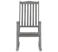Chaise à bascule Gris Bois massif Acacia