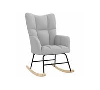 Chaise à bascule gris nuage tissu, chaise, chaise de relaxation, fauteuil relax, chaise de salon, bascule, chaise en 4016788