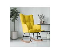 Chaise à bascule Jaune moutarde Velours Jaune moutarde G