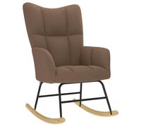 vidaXL Chaise à Bascule Marron Tissu, Chaise, Chaise de Relaxation, Fauteuil Relax, Chaise de Salon, Bascule, Chaise en Tissu