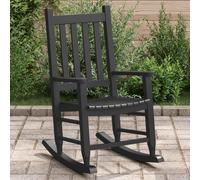 vidaXL Chaise à bascule enfants noir bois de peuplier massif Marron