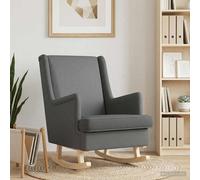 vidaXL Chaise à bascule rembourrée tissu Assise de salon d'intérieur 62 x 80 x 85 cm Noir