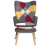 Chaise à bascule - VIDAXL - Patchwork Tissu - Avec accoudoirs - Relaxation - Vintage