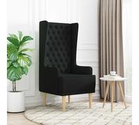 Chaise à dossier haut avec boutons capitonnés Tissu fauteuil de salon en vidaXL