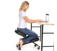 Chaise à Genoux Ergonomique - ELOKLEM - Réglable en hauteur - Noir - Siège multifonctionnel
