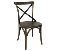 Chaises couleur noyer avec dossier croisé - x 2